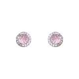 Сверкающий маленький светлый розовый, 1 пара