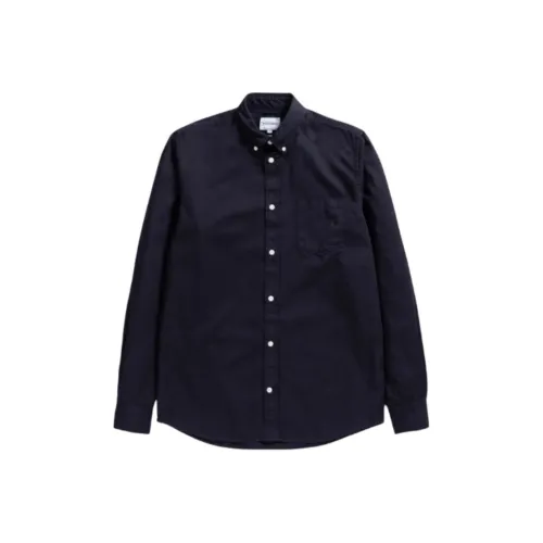 NORSE PROJECTS Мужские рубашки темно-морского синего цвета