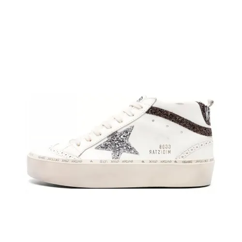 Golden Goose Midstar MID Топ Кроссовки для скейтбординга Женские Белые