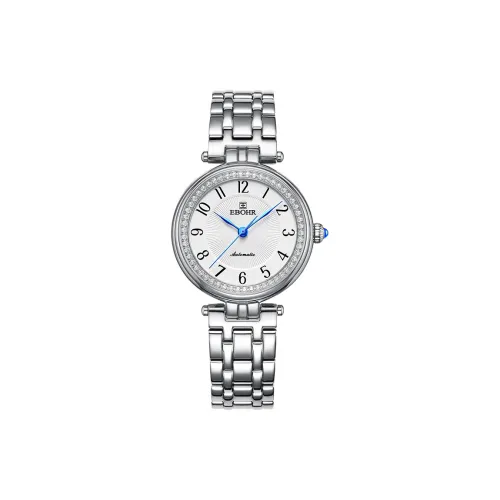 EBOHR Механические часы из нержавеющей стали с ремешком женские часы серебристый циферблат