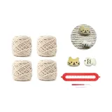 Экрю-Кошка и Рыбка-DIY Ручной Шарф-с Вязаной Ткани Инструмент