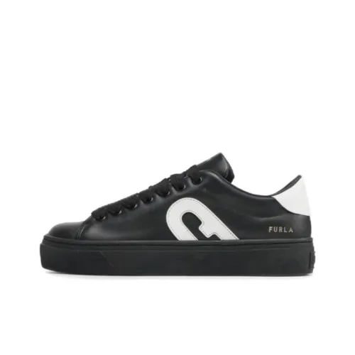 Furla Низкий Топ Скейтборд Кроссовки Женские Черный Белый