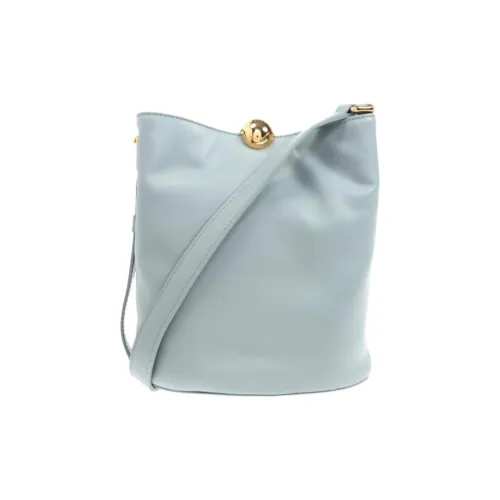 Furla Телячья кожа Ведрообразная сумка Сумка через плечо Мини Женская Светло-синяя