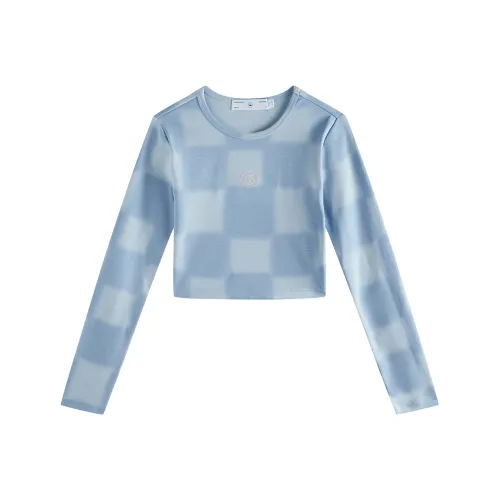 FUN Blue Women's T-Shirts FUN Синий Женские Футболки