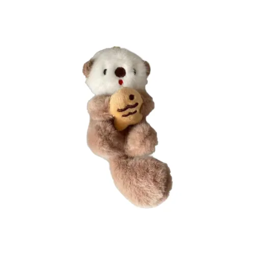 JBBCN Милый выдра Holding Рыбка Плюшевый Брелок 8 см Высота