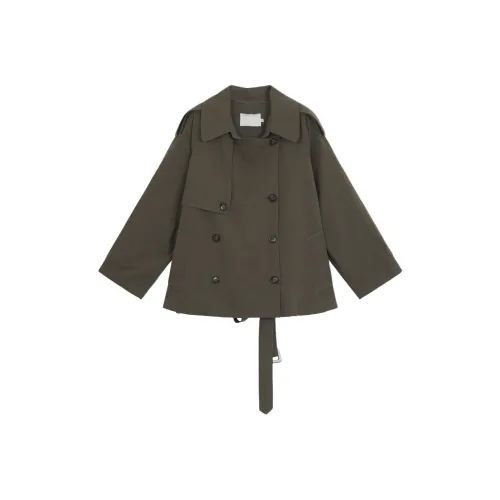 DITB Кофе Цвет с Ремень. Женское Пальто