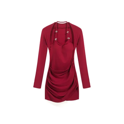 HTHK Длинное платье с длинными рукавами женское