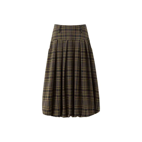 MOOD BERRY Коричневый Женские Повседневные Длинные Юбки