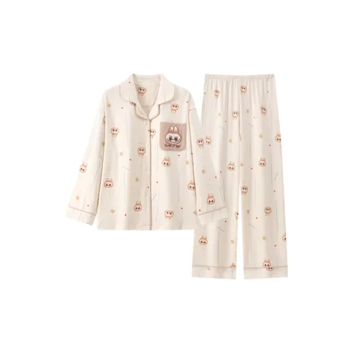 Meter Цветочный Pull Bows Женские Пижамные комплекты