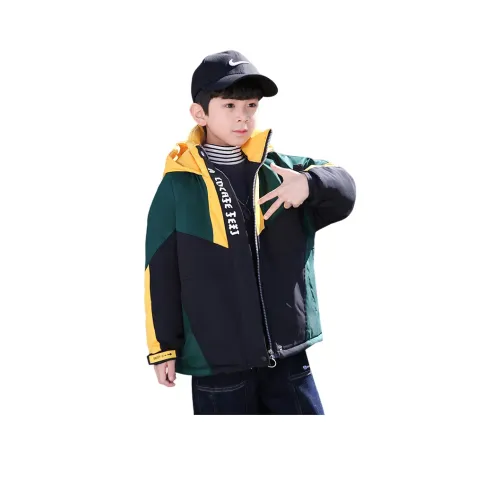 Lanza Повседневный хлопковый пуховик зимний зеленый для подростков