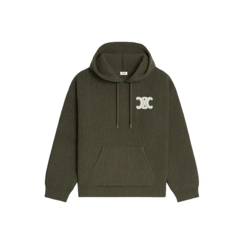 CELINE Зеленые Мужские Свитера