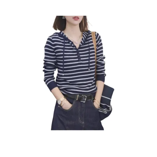 Mu Xiao Xin Синие полосы Подарочный набор с MU Xiaoxin Бренд Наклейка Женская Трикотаж