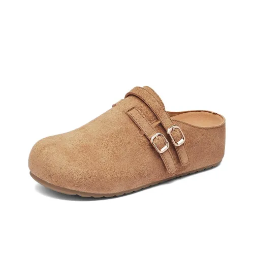 AGSDON Кожаные тапочки с пэчворком для дома 5 см женские