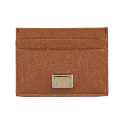 Dolce Gabbana Caramello Телячья кожа Держатель для карт Женские Коричневый