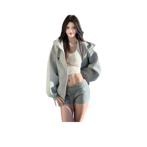 MORii Серый Подарочный набор Остров Store MORii Значок Женские Свитшоты