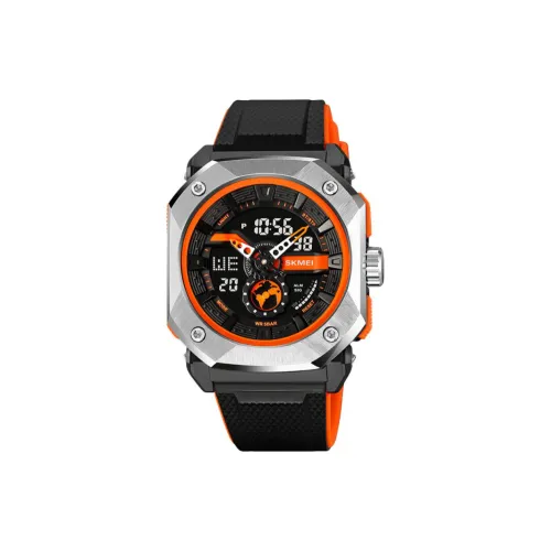 SKMEI Электронный механизм TPU ремешок Часы Мужские Черный циферблат