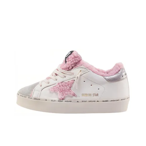 Golden Goose Низкий Топ Стильный Скейтбординг Женские Белый Розовый