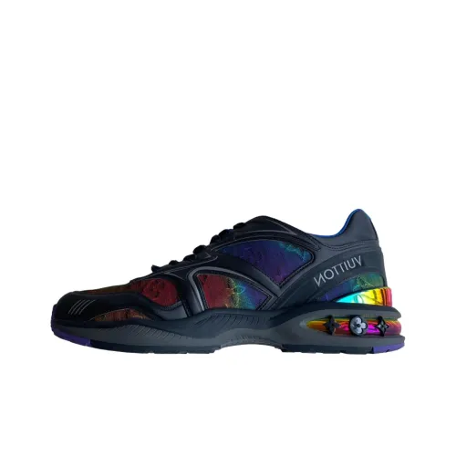 LOUIS VUITTON Trail Устойчивый к истиранию Низкий Топ Повседневная обувь Мужская Черный Синий