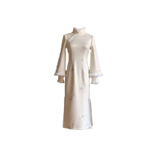 COVT Длинное платье с длинными рукавами женское