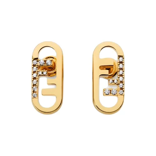 FENDI Серьги из меди и сплава женские золотые