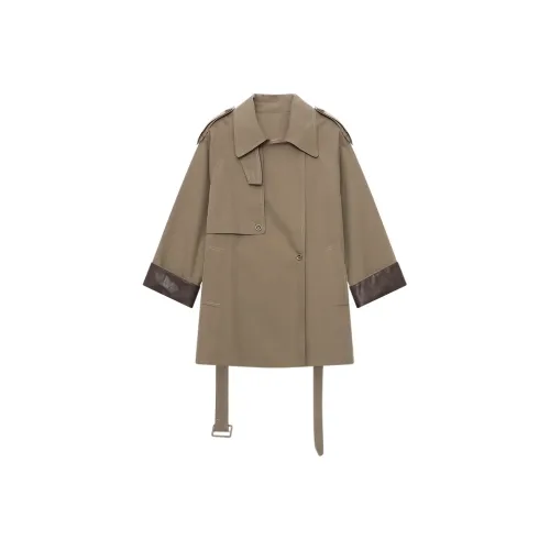 CHARM PICK Серый Зеленый Женский Тренч