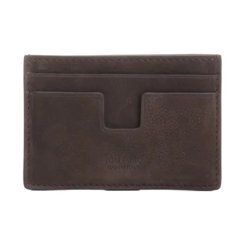 TF Телячья кожа Держатель для карт Мужской Кофейно-коричневый