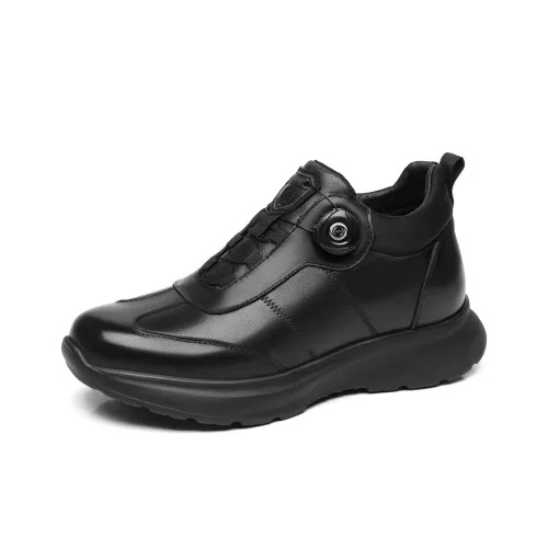 SHUPATE Скрытый клин Повседневные кожаные туфли Мужские Черные