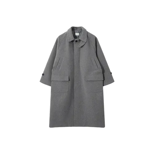 BISHE Light Gray Men's Coat BISHE Светло-серый мужской пальто