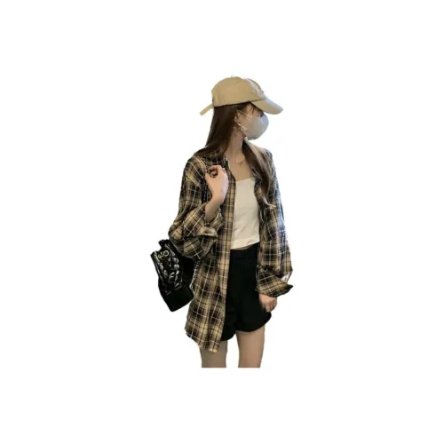 LADYXIEXIE Клетка Женская Рубашка