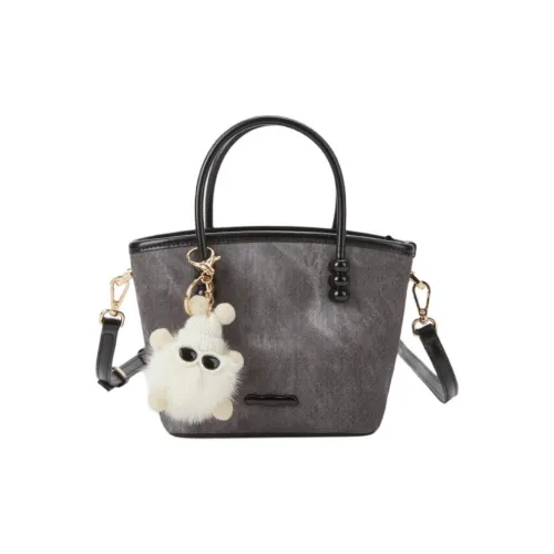 Hotwind ПУ (полиуретан) Купольная сумка Сумка через плечо Сумка Маленькая Женская Черная Серый