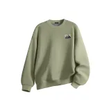 [Thickened и с флисовой подкладкой] Серый горошек зеленый (Удобный логотип Панды на груди)