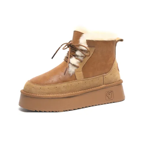 В Теплоизоляционный Износостойкий Водонепроницаемый Противоскользящий 12см Снежные Ботинки Женские