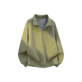 [Thickened и с флисовой подкладкой] Серый горошек зеленый (Tb Рассвет гор логотип на груди)