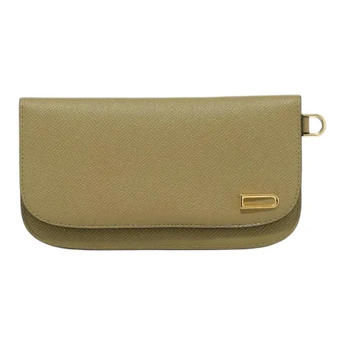 Delvau Alpina Рельефная телячья кожа Кошелек Унисекс Зеленый