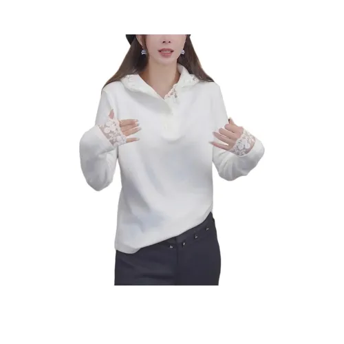 Mu Xiao Xin Белый С подарками MU Xiaoxin Бренд Наклеенный Женские Свитшоты