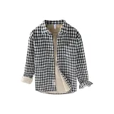 Флисовая подкладка, черная клетка (только рубашка, нет нижнего белья)