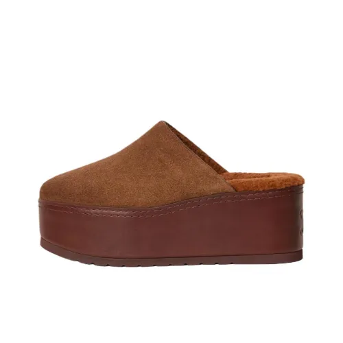 CELINE Домашние тапочки Женские Темно-коричневый