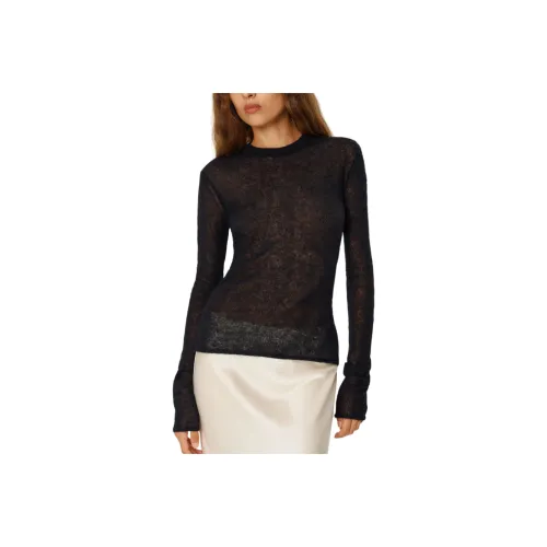 REFORMATION Alice Sheer Alpaca Crew Sweater Women's