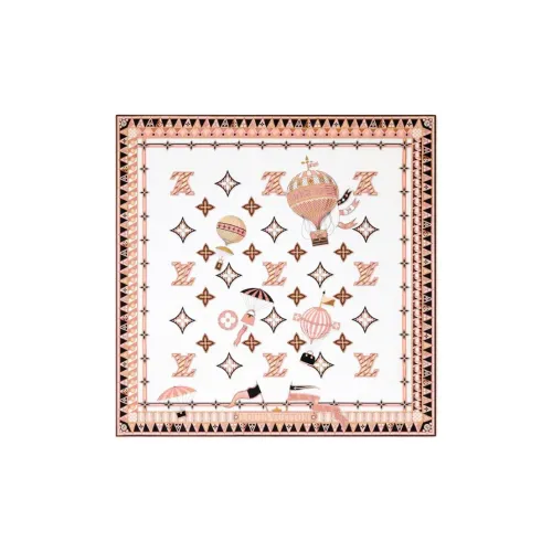 LOUIS VUITTON Шарфы из шелка Тутовый Женские Белые