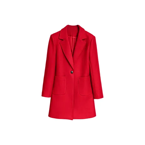 DonnaZilan Минималистский стиль Длинный рукав Костюм Женские Универсальный Удобный Простой Воротник Шерсть Бизнес Костюм Пальто