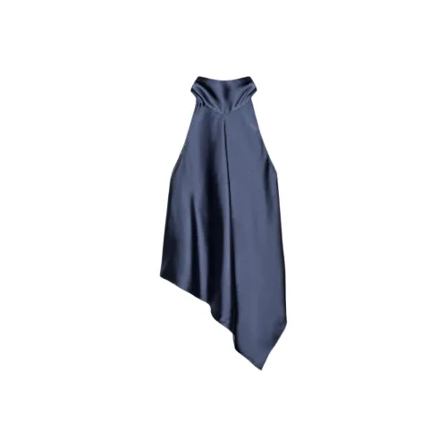 ZARA Темно-синие женские майки