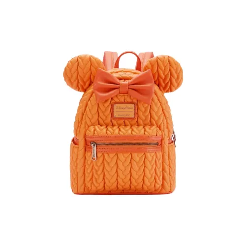 Disney Loungefly Коллаборация Полиуретан Рюкзак Мини Женский Апельсин