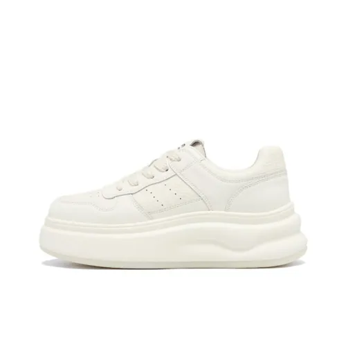 AGSDON Устойчивые к истиранию низкие кроссовки для скейтбординга женские бежевые 5,5 см