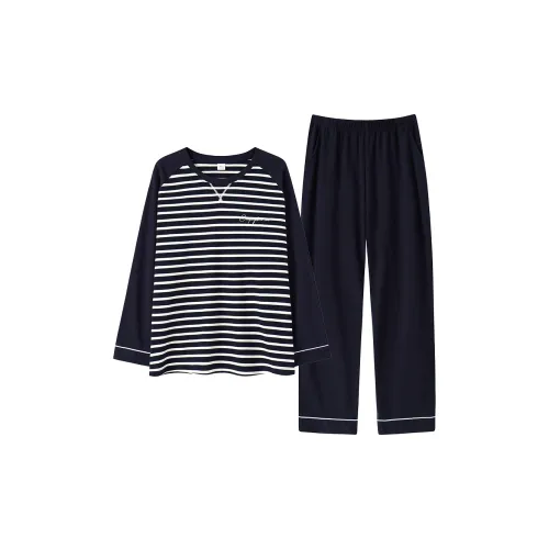 FENTENGCARE Темно-синий Синий Мужской Пижамный Комплект