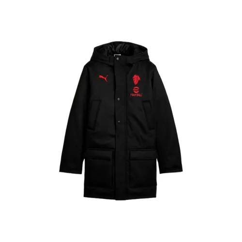 PUMA Хлопковый пуховик Ac Milan Тренировки Зимний Куртка Юность Детский