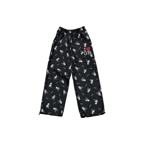 GRAILZ x Sanrio Sanrio THREE Маленькие поросёнки Co Брендированный FW25 KUROMI Пижамные штаны Пижамные штаны Унисекс
