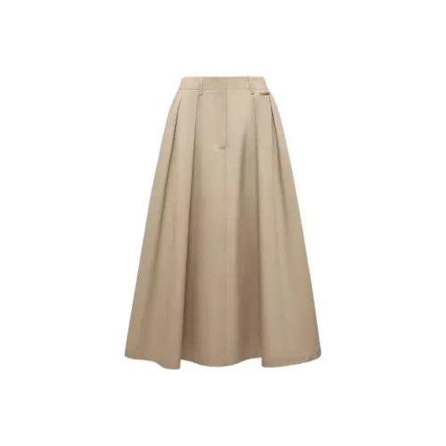 Юбка Moncler Midi из габардинового хлопка с логотипом повседневная длинная женская