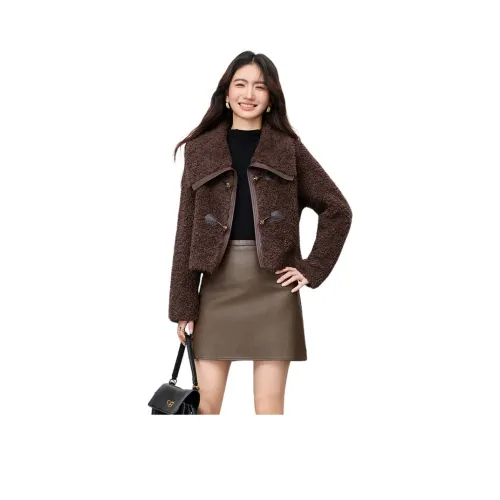 SENTUBILA Кофе Женские Бархатные Куртки