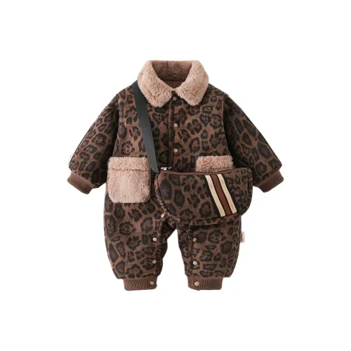 XiaoJinBu Темно-коричневый Малыш Комбинезоны Ползунки