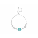 Счастливый браслет с четырехлистным клевером [синий]